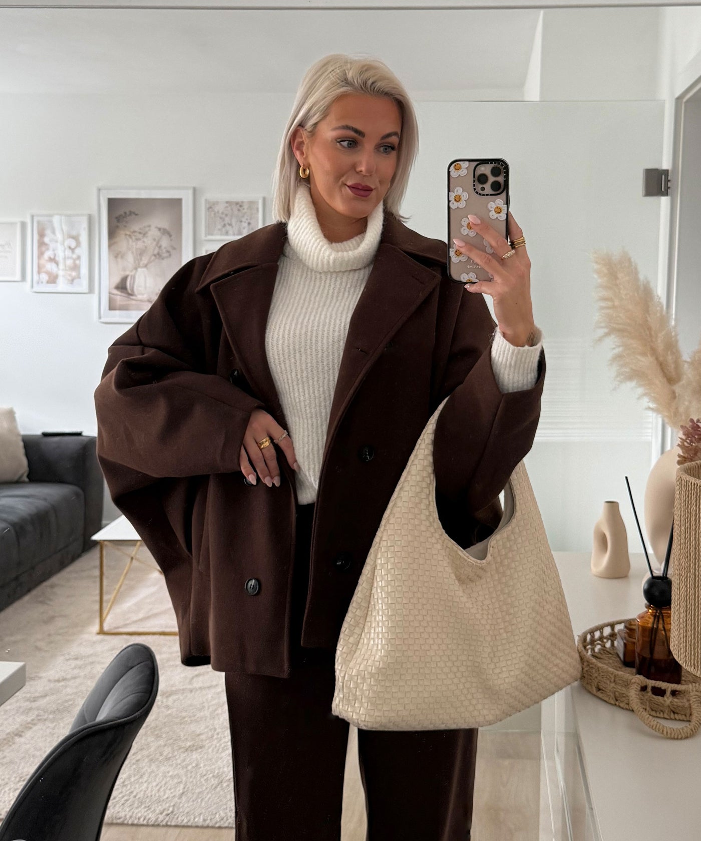Oversize Jacke Joana Dunkelbraun