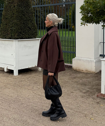 Oversize Jacke Joana Dunkelbraun Ladypolitan ♡