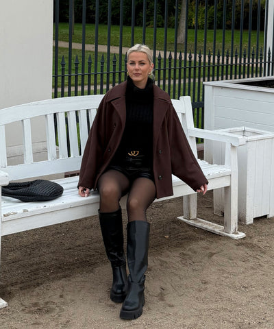 Oversize Jacke Joana Dunkelbraun Ladypolitan ♡