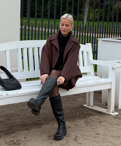 Oversize Jacke Joana Dunkelbraun