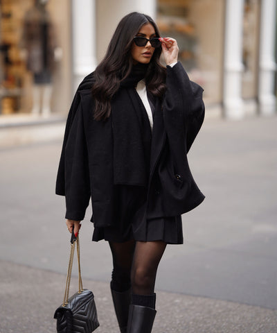 Oversize Jacke Joana Schwarz Ladypolitan ♡