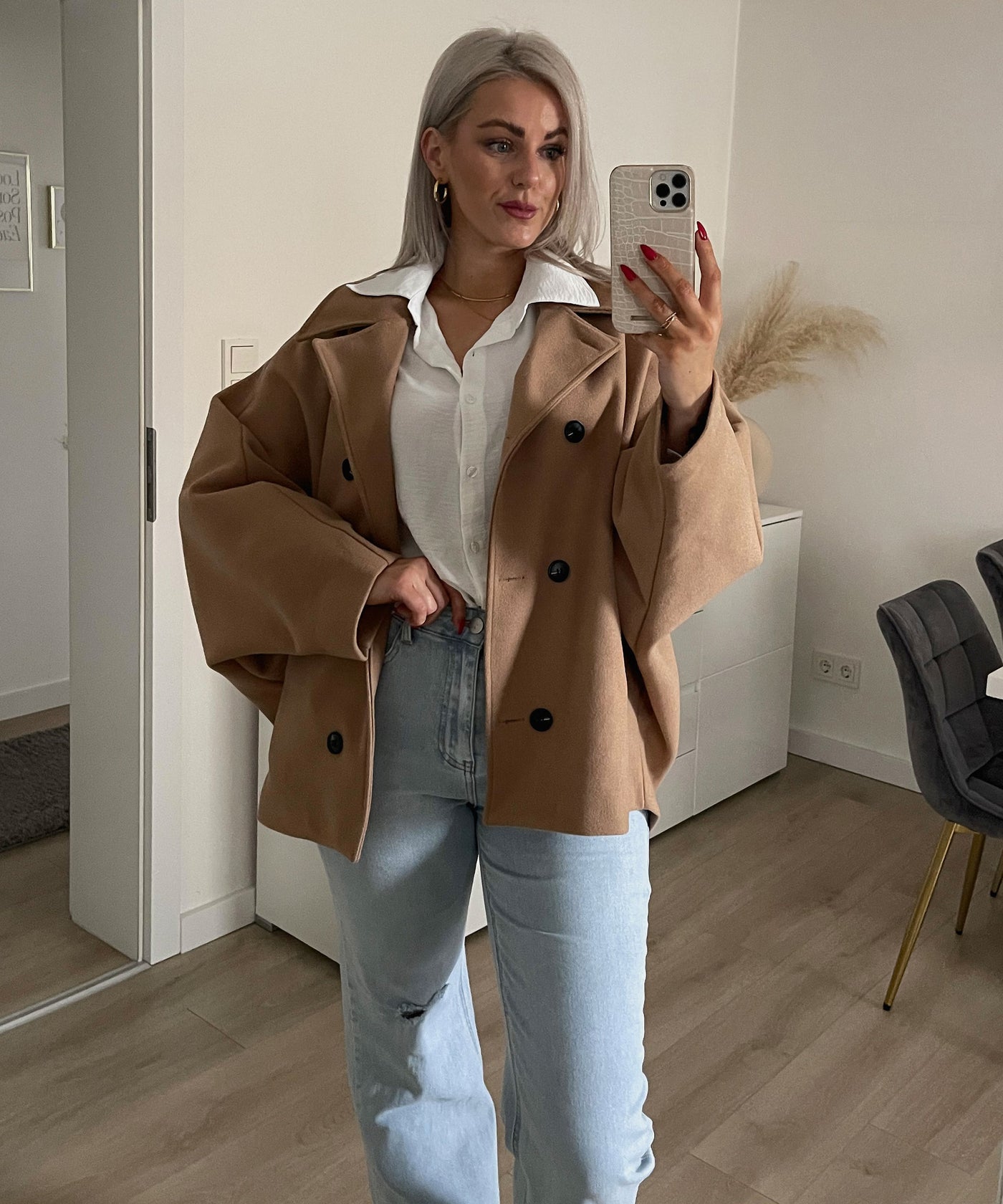 Oversize Jacke Joana Camel