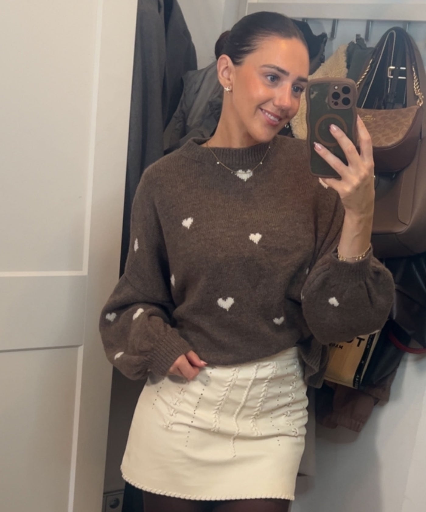 Oversize Pullover Joslin Dunkelbraun Ladypolitan ♡