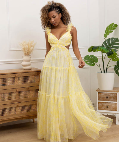 Kleid Alusia Gelb Ladypolitan ♡