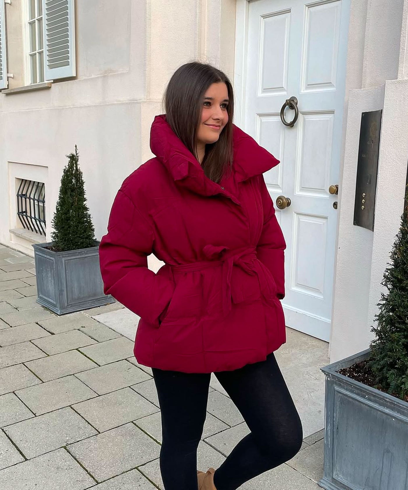 Jacke Kyleih Kurz Bordeaux Rot