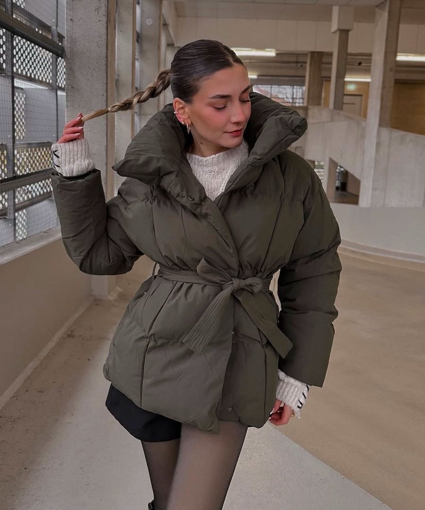 Jacke Kyleih Kurz Khaki