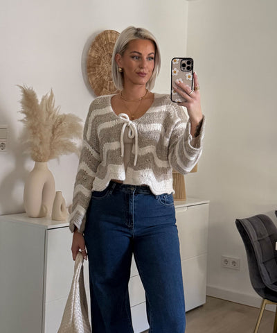 Strickjacke Leali Taupe