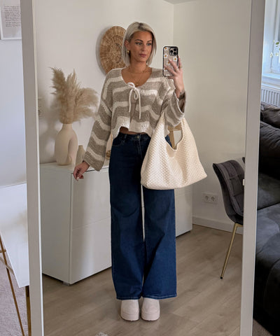Strickjacke Leali Taupe