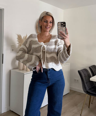 Strickjacke Leali Taupe