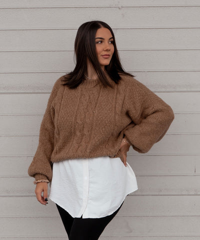 Pullover Leona Taupe Ladypolitan ♡