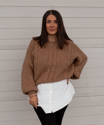Pullover Leona Taupe Ladypolitan ♡