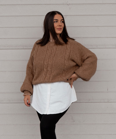Pullover Leona Taupe Ladypolitan ♡