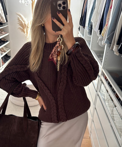 Pullover Lesedi Dunkelbraun Ladypolitan ♡