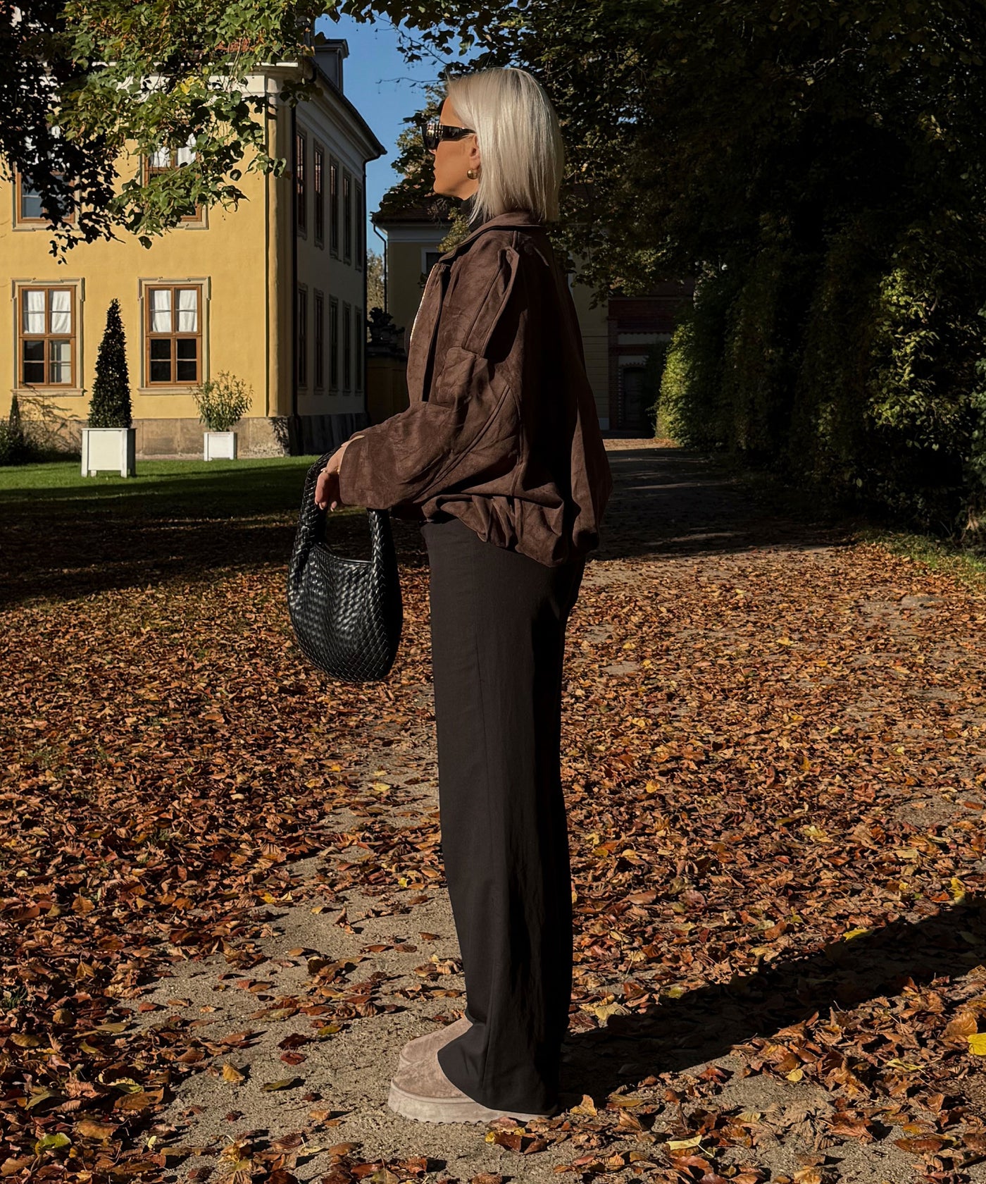 Wildlederoptik Jacke Linu Braun