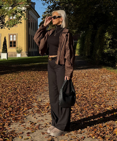 Wildlederoptik Jacke Linu Braun