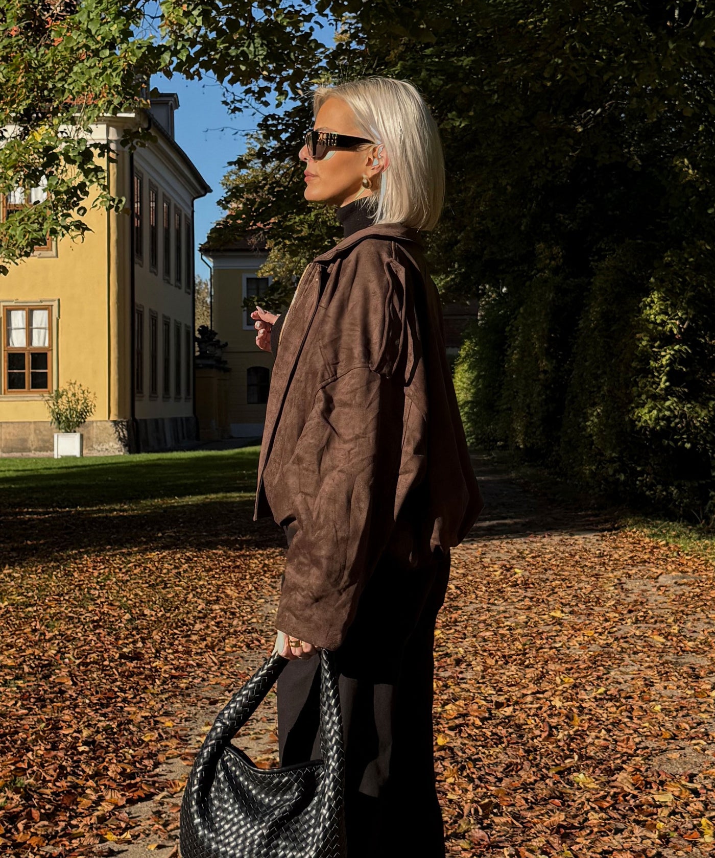 Wildlederoptik Jacke Linu Braun