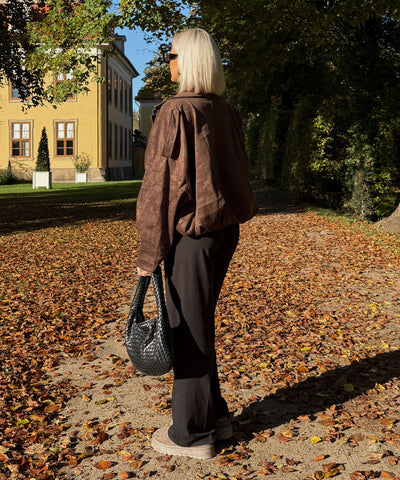Wildlederoptik Jacke Linu Braun
