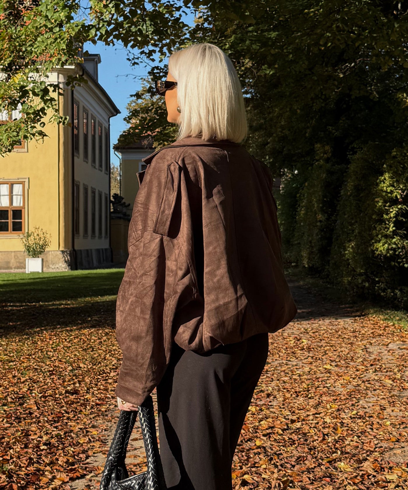 Wildlederoptik Jacke Linu Braun