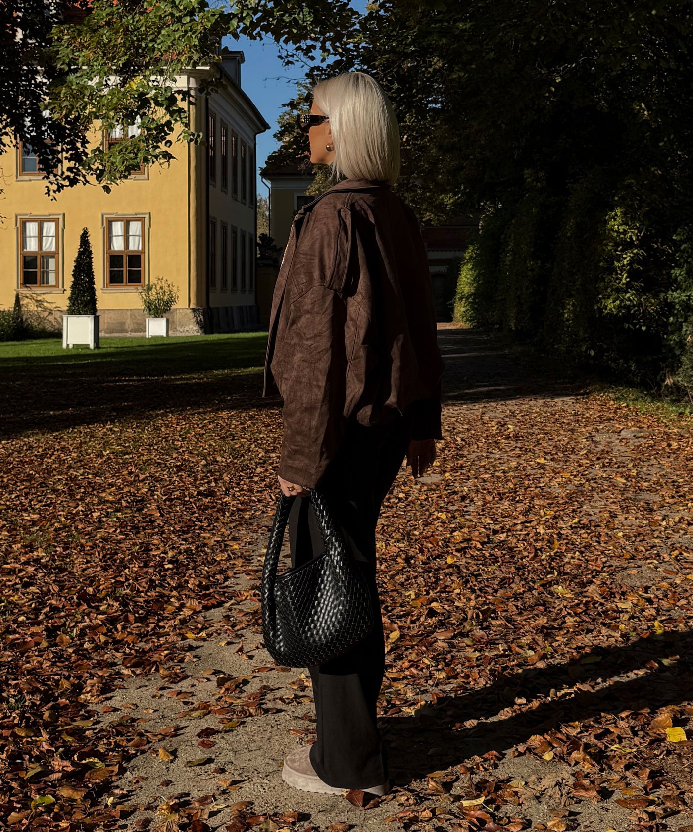 Wildlederoptik Jacke Linu Braun