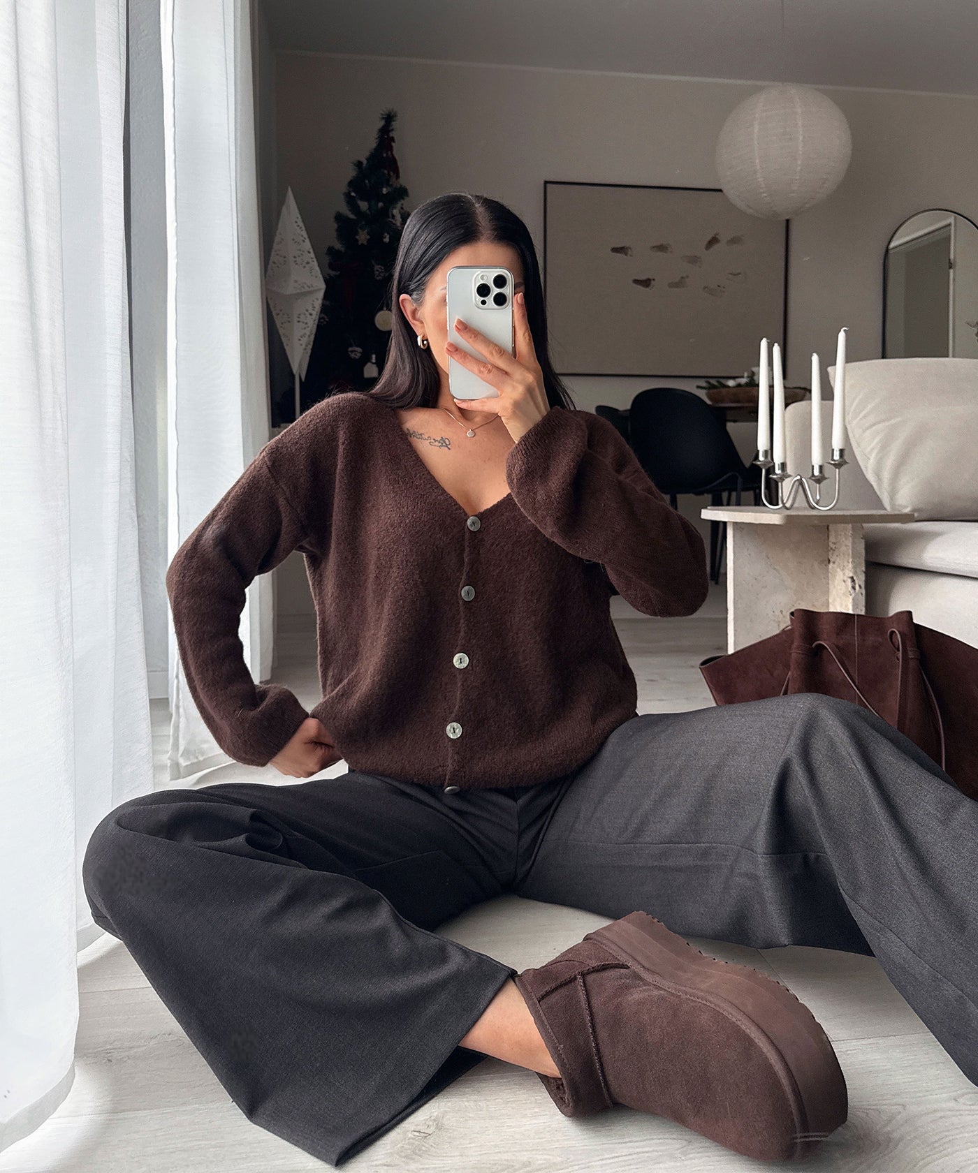 Cardigan Liz Dunkelbraun