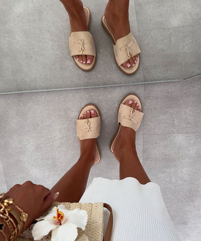 Schlappe Hermine Beige Ladypolitan - Fashion Onlineshop für Damen