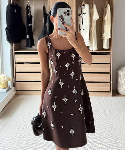 Mini Kleid Maxia Braun Ladypolitan ♡