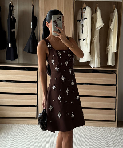 Mini Kleid Maxia Braun Ladypolitan ♡