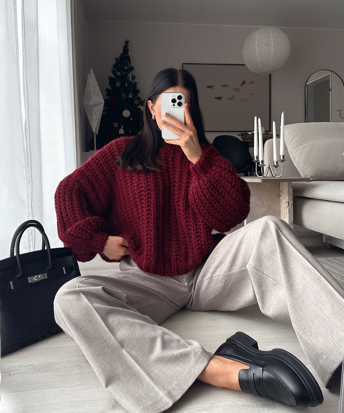 Strickpullover Mia Weinrot