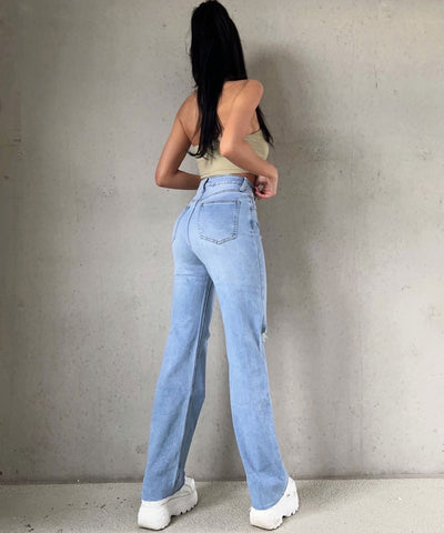 Stretch Wide Leg Jeans Lexia  Ladypolitan ♡   