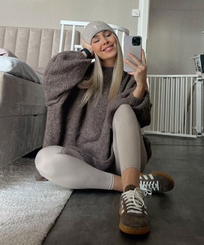 Oversize Pullover Nata Braun