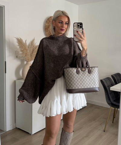 Oversize Pullover Nata Braun Ladypolitan ♡