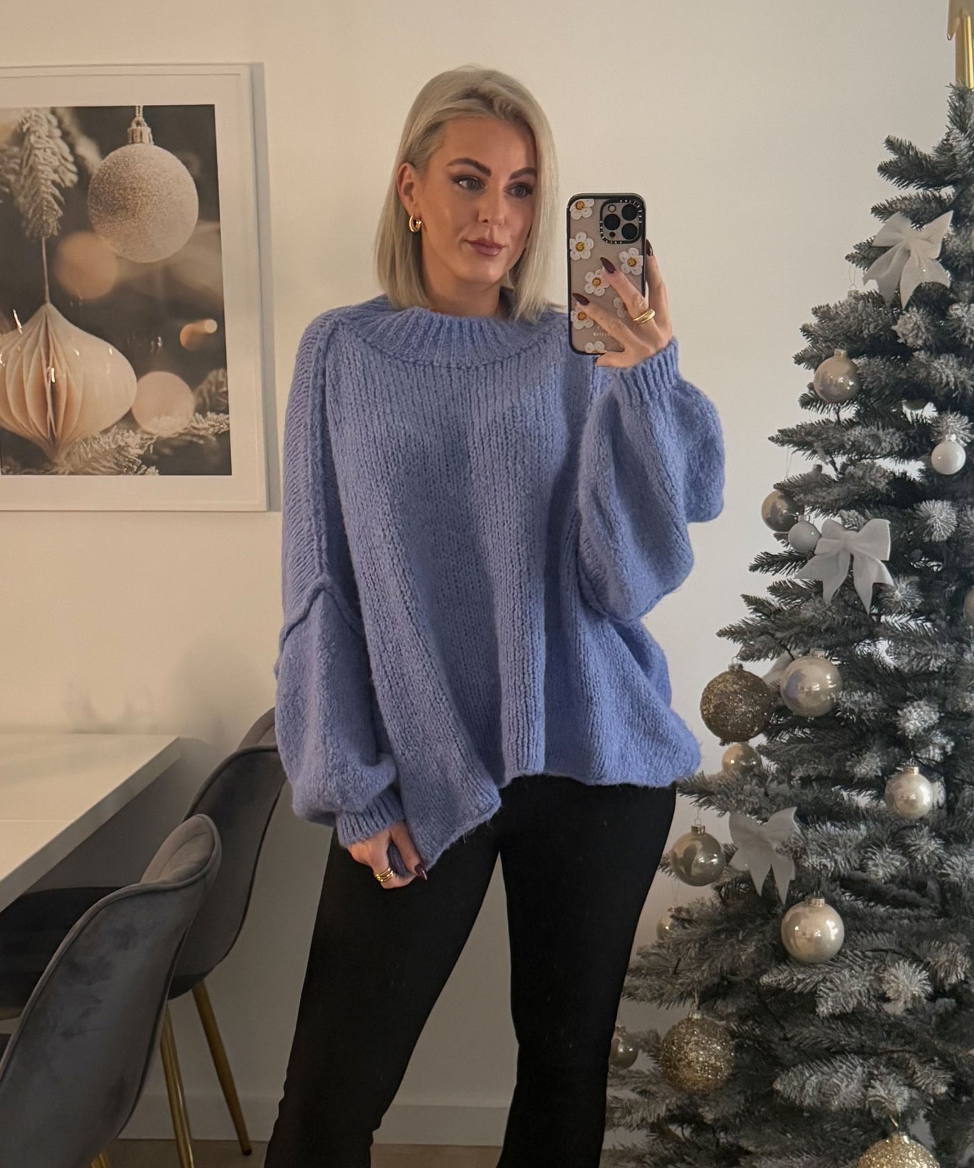 Oversize Pullover Nata Blaulila Ladypolitan - Fashion Onlineshop für Damen