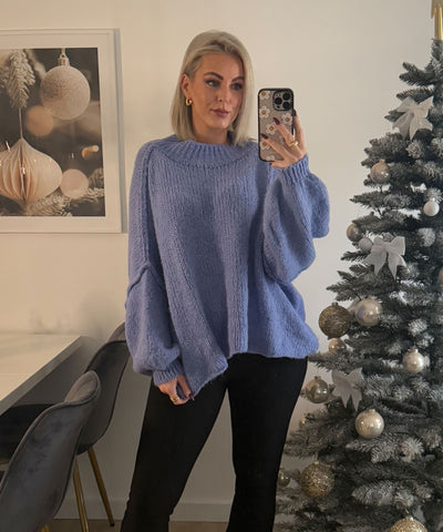Oversize Pullover Nata Blaulila Ladypolitan - Fashion Onlineshop für Damen