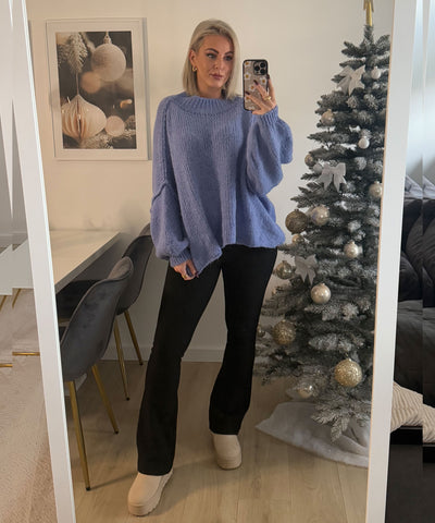 Oversize Pullover Nata Blaulila Ladypolitan - Fashion Onlineshop für Damen