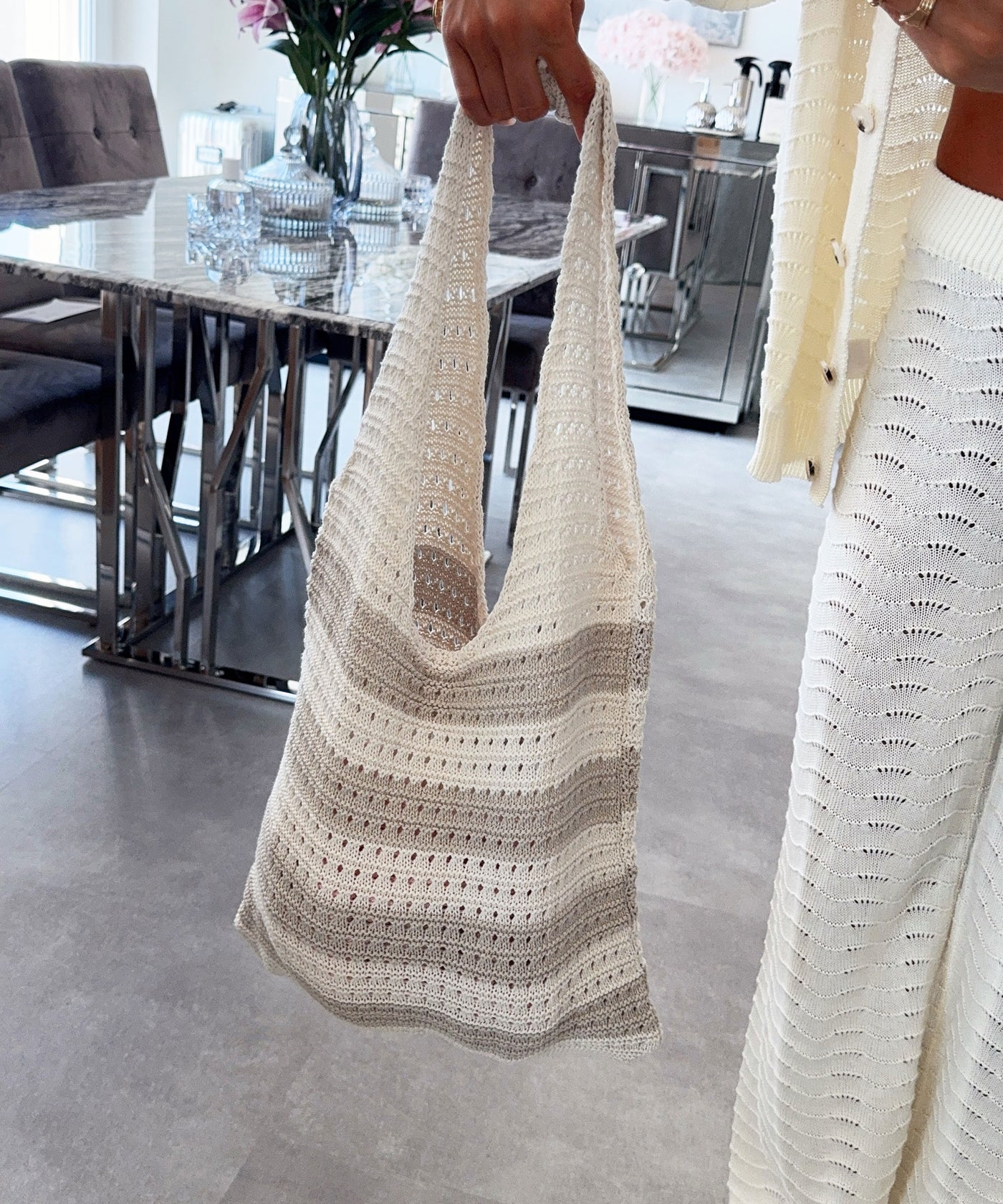 Häckeltasche Amaya Taupe Ladypolitan ♡