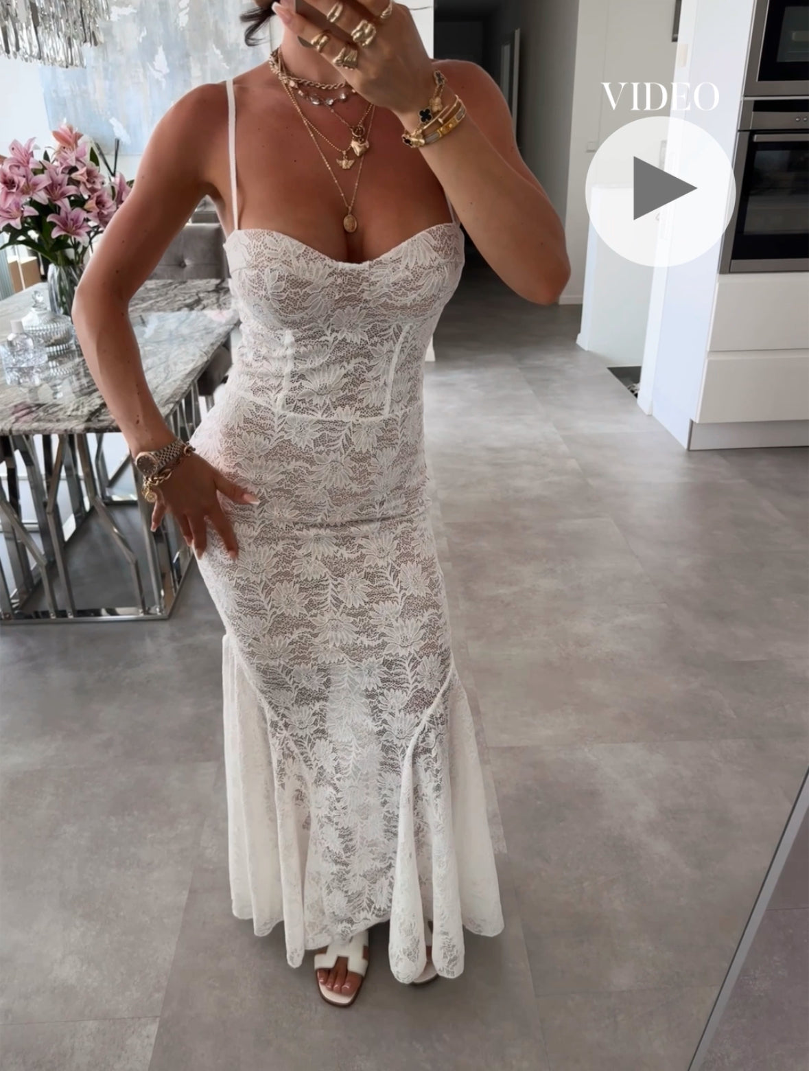 Kleid Elesaia Weiß Ladypolitan ♡