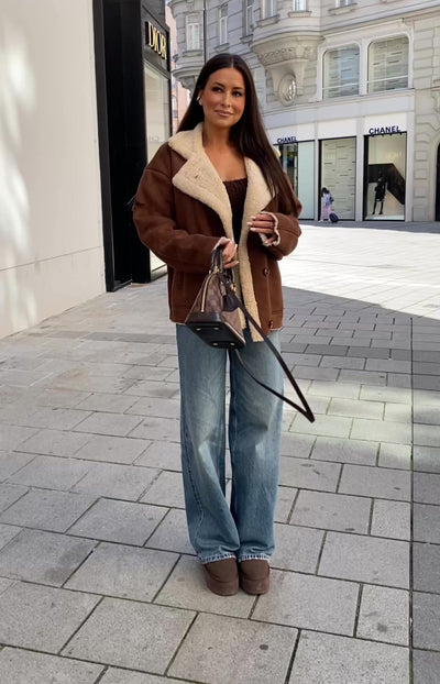 Lederjacke Penny braun