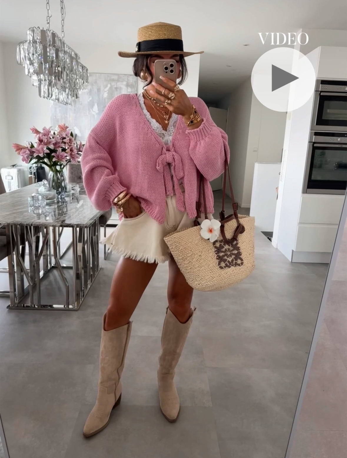 Strickjacke Cora Schleife Hellpink Ladypolitan ♡