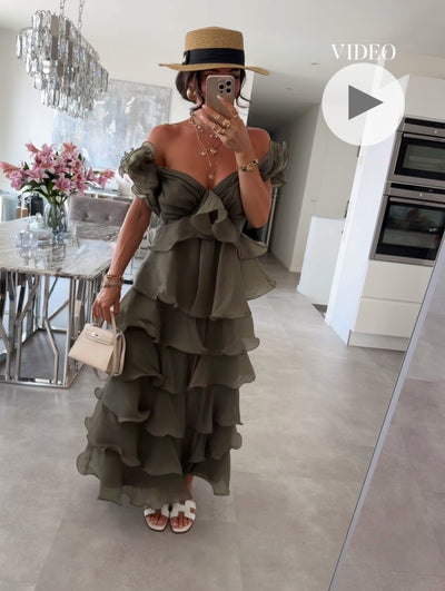 Maxi Kleid Solaya Khaki Ladypolitan ♡