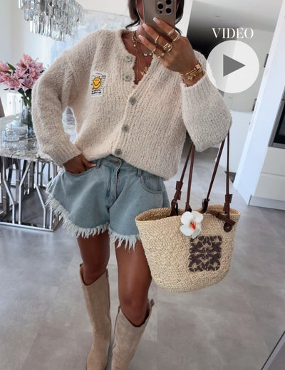 Boucle Cardigan Lalya Beige Ladypolitan ♡
