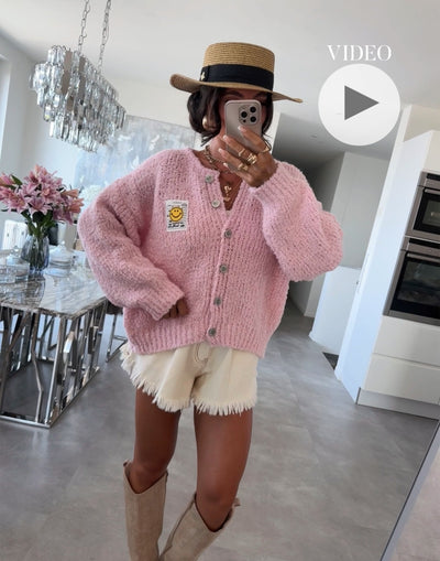 Boucle Cardigan Lalya Rosa Ladypolitan ♡