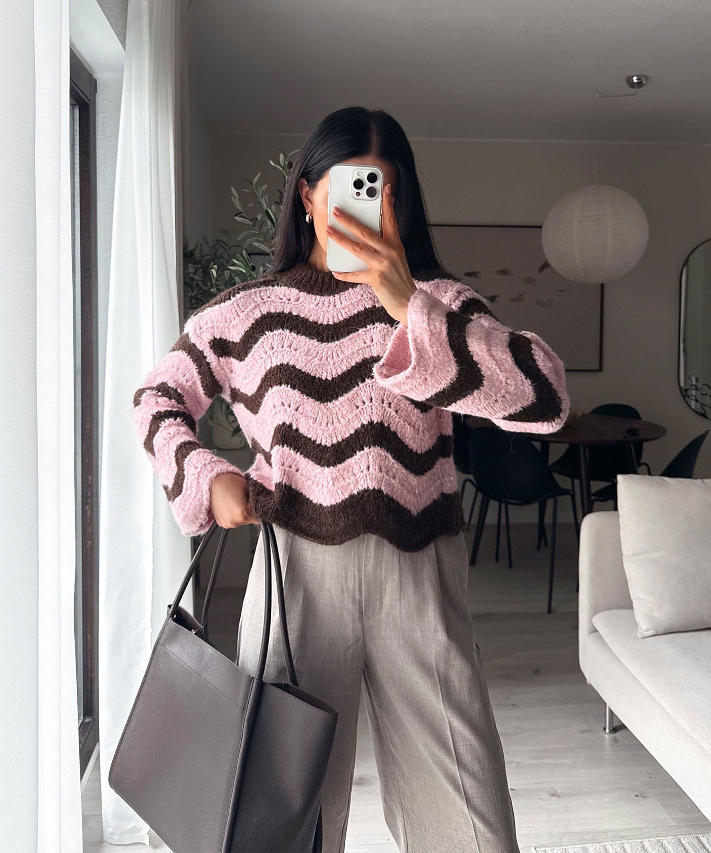 Pullover Renata Streifen Rosa