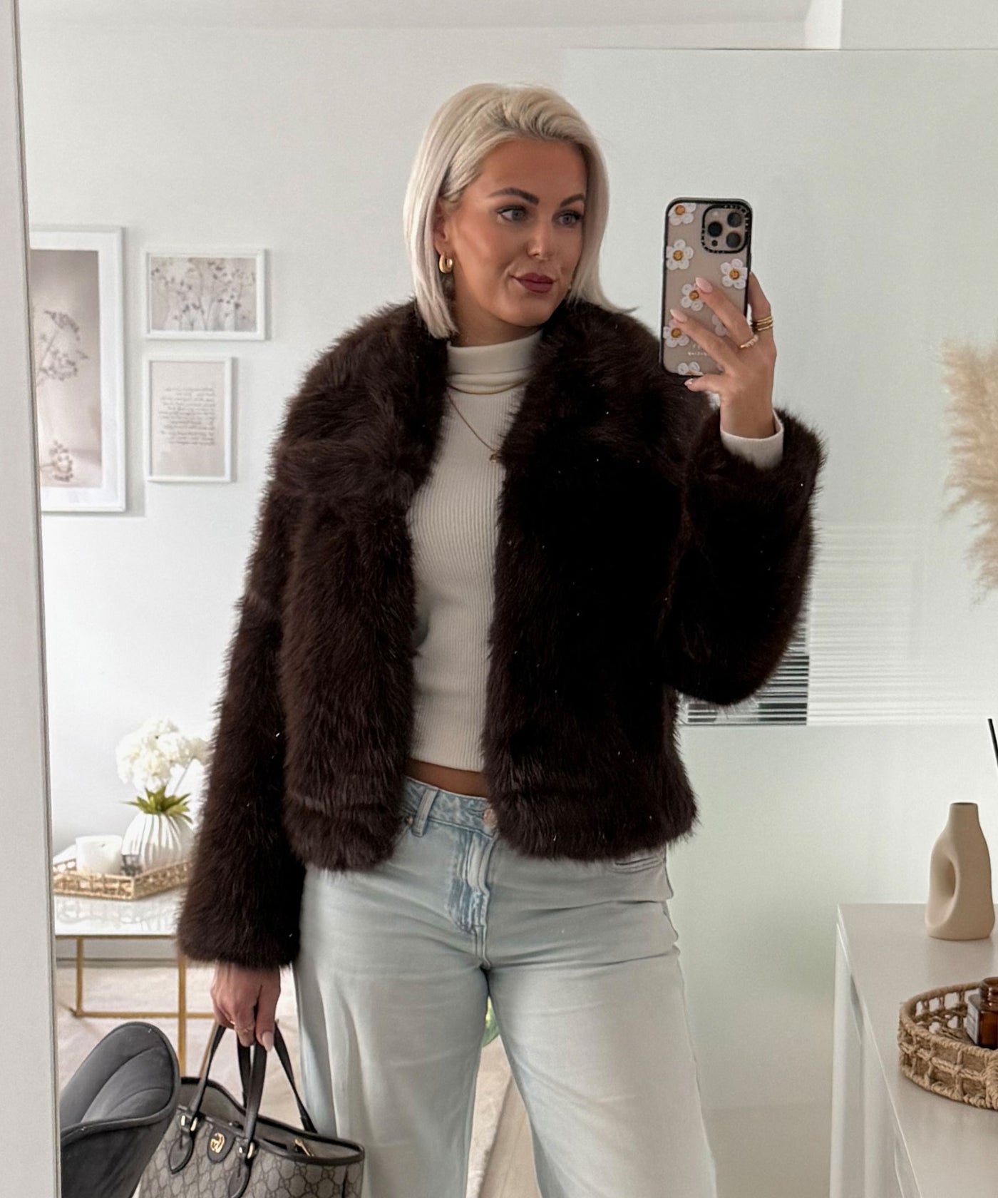 Felljacke Amara Dunkelbraun Ladypolitan ♡