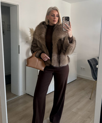 Felljacke Romina Braun