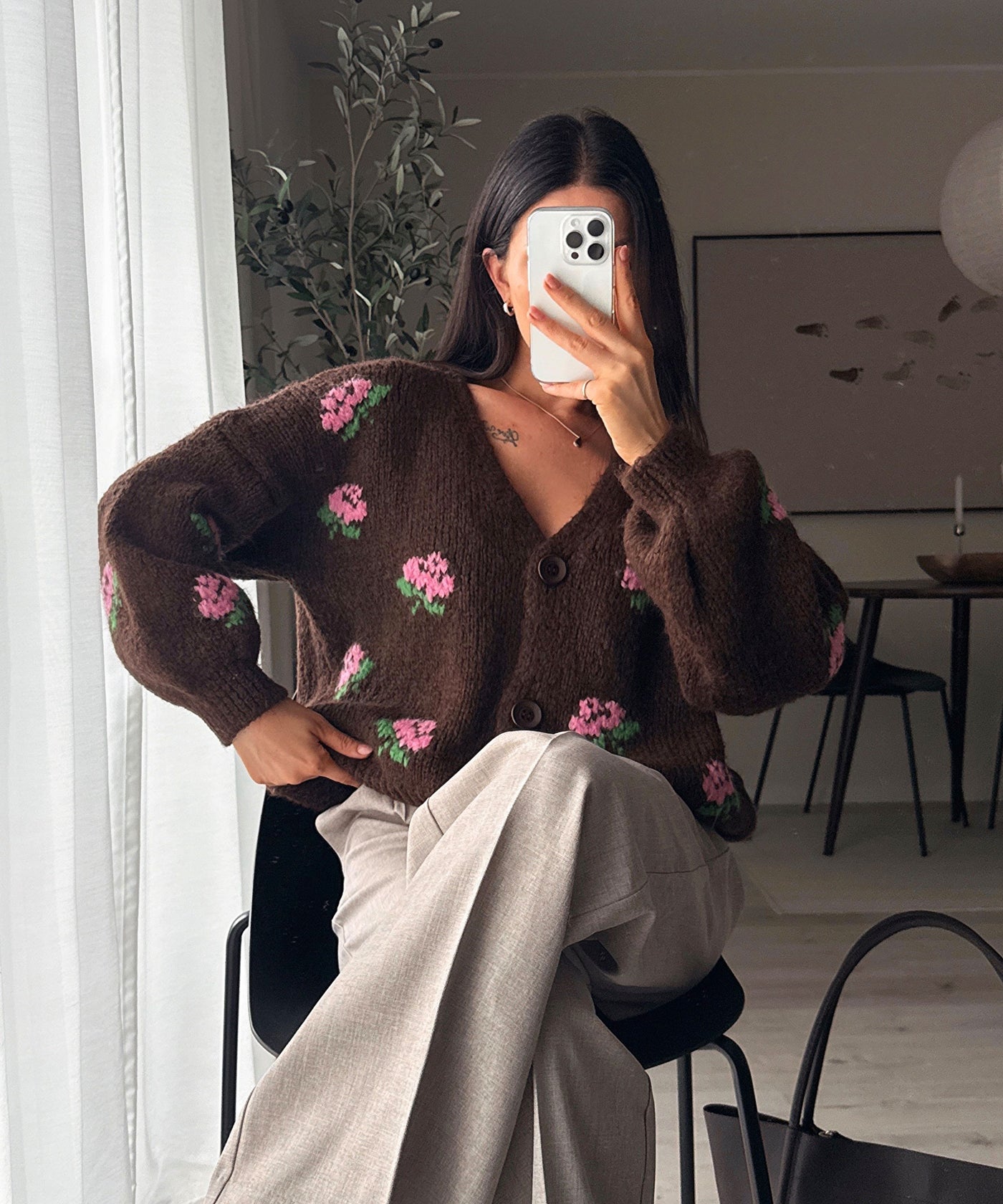 Cardigan Rose Dunkelbraun Ladypolitan ♡