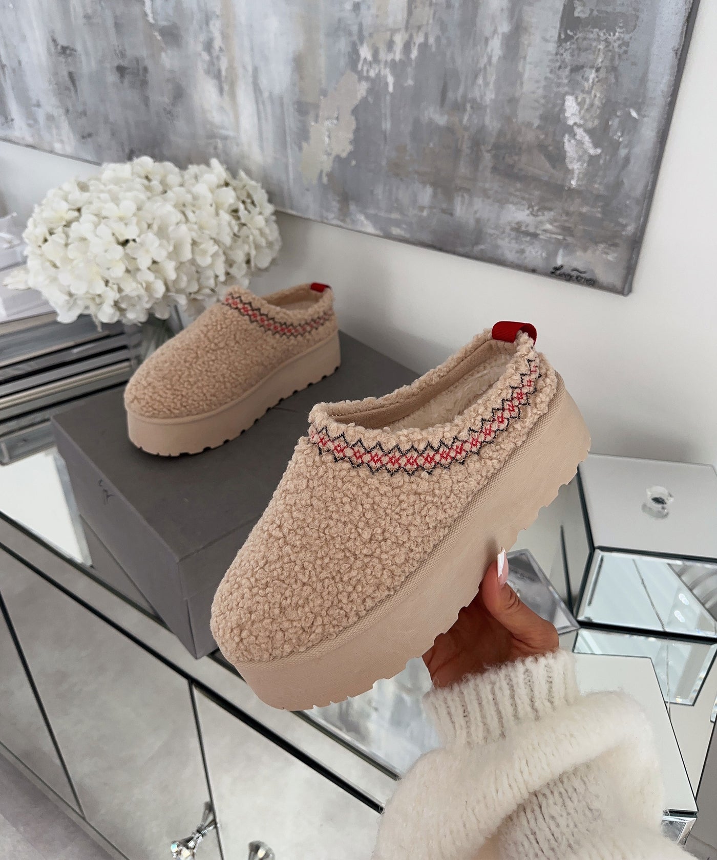 Teddy Slipper Zia Beige  Ladypolitan ♡   