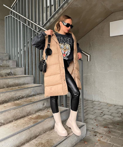 Chelsea Boots Long Beige  Ladypolitan - Fashion Onlineshop für Damen   