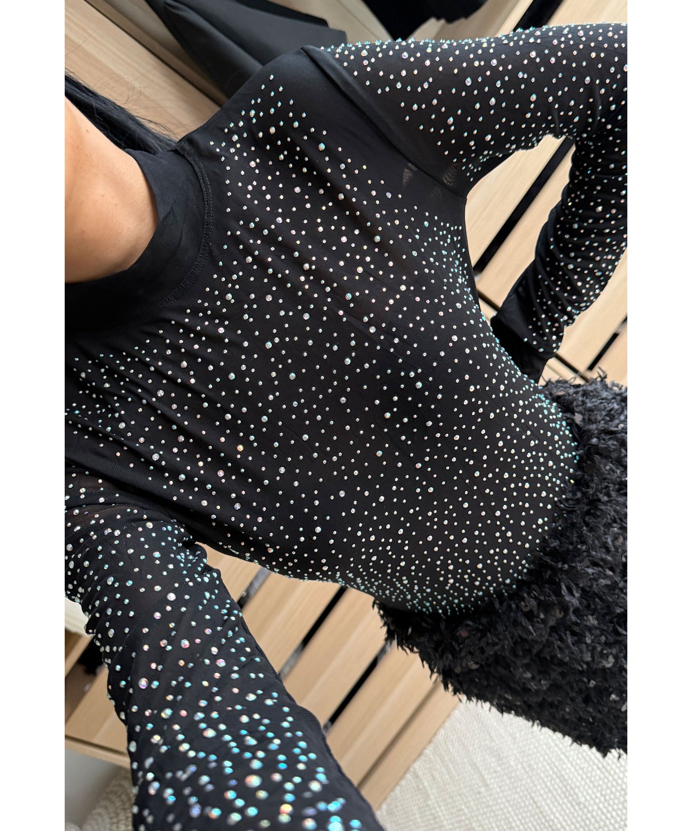 Body Sinderela Glitzer Schwarz Ladypolitan ♡