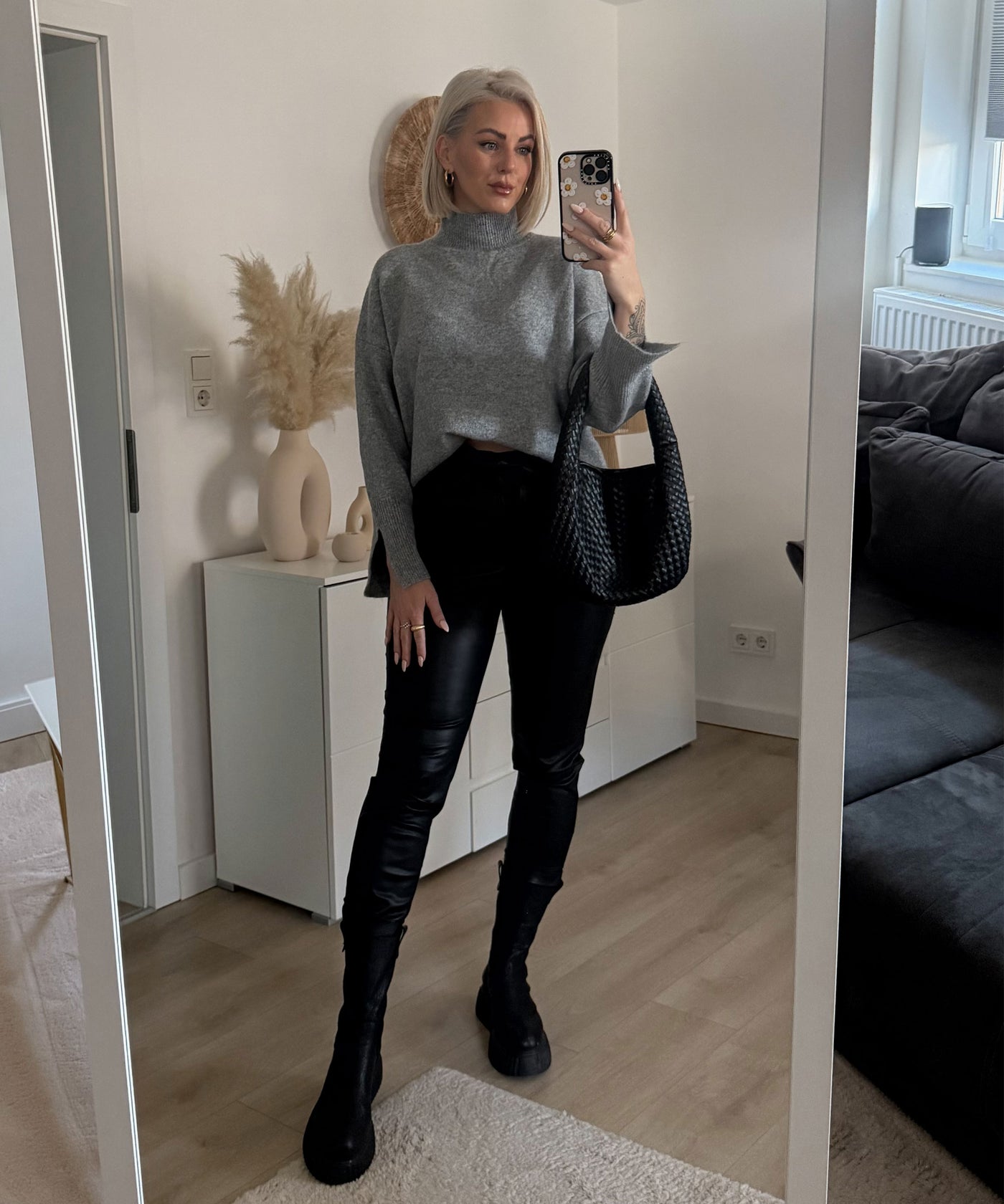 Rollkragen Pullover Sindra Grau Ladypolitan ♡