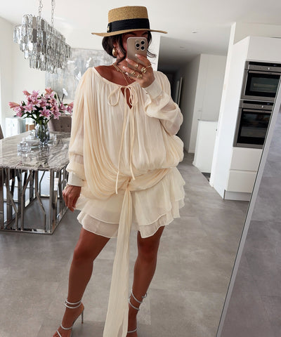 Mini Kleid Laisa Beige Ladypolitan ♡